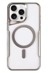 Apple iPhone 16 Pro Max Kılıf Boyi Magsafe Silikon Kapak - Gümüş