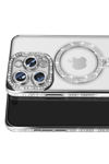 Apple iPhone 16 Pro Max Kılıf Joke Simli Magneticsafe Kılıf - Gümüş