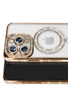 Apple iPhone 16 Pro Max Kılıf Joke Simli Magneticsafe Kılıf - Gold