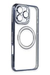 Apple iPhone 16 Pro Max Kılıf Joke Simli Magneticsafe Kılıf - Lacivert