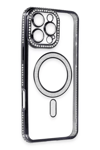 Apple iPhone 16 Pro Max Kılıf Joke Simli Magneticsafe Kılıf - Gri