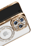Apple iPhone 16 Pro Max Kılıf Joke Simli Magneticsafe Kılıf - Gold
