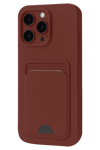 Apple iPhone 16 Pro Max Kılıf Kelvin Kartvizitli Silikon - Bordo