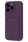 Apple iPhone 16 Pro Max Kılıf Kelvin Kartvizitli Silikon - Derin Mor