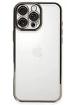 Apple iPhone 16 Pro Max Kılıf Lensli Silikon - Titanyum Gri