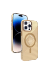 Apple iPhone 16 Pro Max Stella PC Sert Magsafe Kılıf - Gold