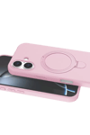 Apple iPhone 16 Regal Magsafe Standlı Kapak - Açık Pembe
