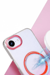 Apple iPhone 16E Glossy Magsafe Kapak - Pembe