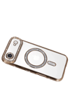 Apple iPhone 17 Air Joke Simli Magneticsafe Kılıf - Gold