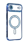 Apple iPhone 17 Air Joke Simli Magneticsafe Kılıf - Mavi
