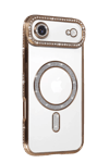 Apple iPhone 17 Air Joke Simli Magneticsafe Kılıf - Gold