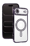 Apple iPhone 17 Air Joke Simli Magneticsafe Kılıf - Derin Mor