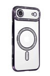 Apple iPhone 17 Air Joke Simli Magneticsafe Kılıf - Derin Mor