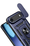 Apple iPhone 17 Air Pars Lens Yüzüklü Silikon - Lacivert