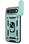 Apple iPhone 17 Air Pars Lens Yüzüklü Silikon - Yeşil