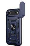 Apple iPhone 17 Air Pars Lens Yüzüklü Silikon - Lacivert