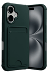 Apple iPhone 17 Kelvin Kartvizitli Silikon - Koyu Yeşil