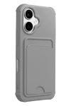Apple iPhone 17 Kelvin Kartvizitli Silikon - Gri