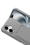 Apple iPhone 17 Kelvin Kartvizitli Silikon - Gri