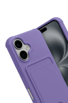 Apple iPhone 17 Kelvin Kartvizitli Silikon - Lila