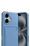 Apple iPhone 17 Kelvin Kartvizitli Silikon - Mavi