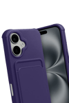 Apple iPhone 17 Kelvin Kartvizitli Silikon - Derin Mor