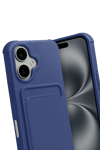 Apple iPhone 17 Kelvin Kartvizitli Silikon - Lacivert