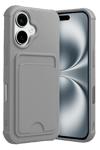Apple iPhone 17 Kelvin Kartvizitli Silikon - Gri