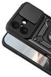 Apple iPhone 17 Pars Lens Yüzüklü Silikon - Siyah