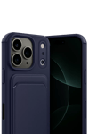 Apple iPhone 17 Pro Kelvin Kartvizitli Silikon - Lacivert