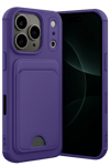 Apple iPhone 17 Pro Kelvin Kartvizitli Silikon - Derin Mor