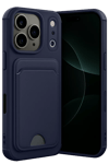 Apple iPhone 17 Pro Kelvin Kartvizitli Silikon - Lacivert