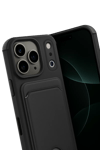 Apple iPhone 17 Pro Kelvin Kartvizitli Silikon - Siyah