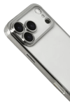 Apple iPhone 17 Pro Lensli Silikon - Gümüş