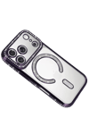 Apple iPhone 17 Pro Max Joke Simli Magneticsafe Kılıf - Derin Mor