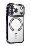 Apple iPhone 17 Pro Max Joke Simli Magneticsafe Kılıf - Derin Mor