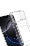 Apple iPhone 17 Pro Max Kart Şeffaf Silikon - Şeffaf