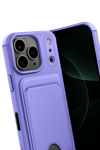 Apple iPhone 17 Pro Max Kelvin Kartvizitli Silikon - Lila