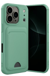 Apple iPhone 17 Pro Max Kelvin Kartvizitli Silikon - Açık Yeşil