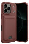 Apple iPhone 17 Pro Max Kelvin Kartvizitli Silikon - Bordo