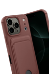 Apple iPhone 17 Pro Max Kelvin Kartvizitli Silikon - Bordo