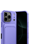 Apple iPhone 17 Pro Max Kelvin Kartvizitli Silikon - Lila