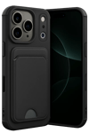 Apple iPhone 17 Pro Max Kelvin Kartvizitli Silikon - Siyah