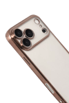 Apple iPhone 17 Pro Max Lensli Silikon - Çöl Titanyum