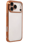 Apple iPhone 17 Pro Max Lensli Silikon - Turuncu