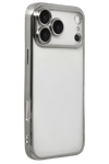 Apple iPhone 17 Pro Max Lensli Silikon - Gümüş