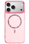 Apple iPhone 17 Pro Max Live Diamond Magsafe Kapak - Pembe