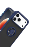 Apple iPhone 17 Pro Max Montreal Yüzüklü Silikon Kapak - Lacivert