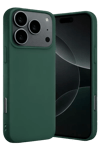 Apple iPhone 17 Pro Max Nano içi Kadife Silikon - Koyu Yeşil