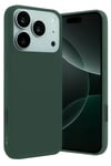 Apple iPhone 17 Pro Nano içi Kadife Silikon - Koyu Yeşil